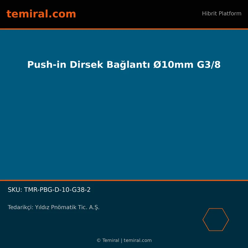 Push-in Dirsek Bağlantı Ø10mm G3/8