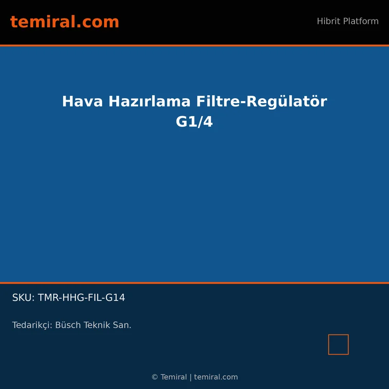 Hava Hazırlama Filtre-Regülatör G1/4