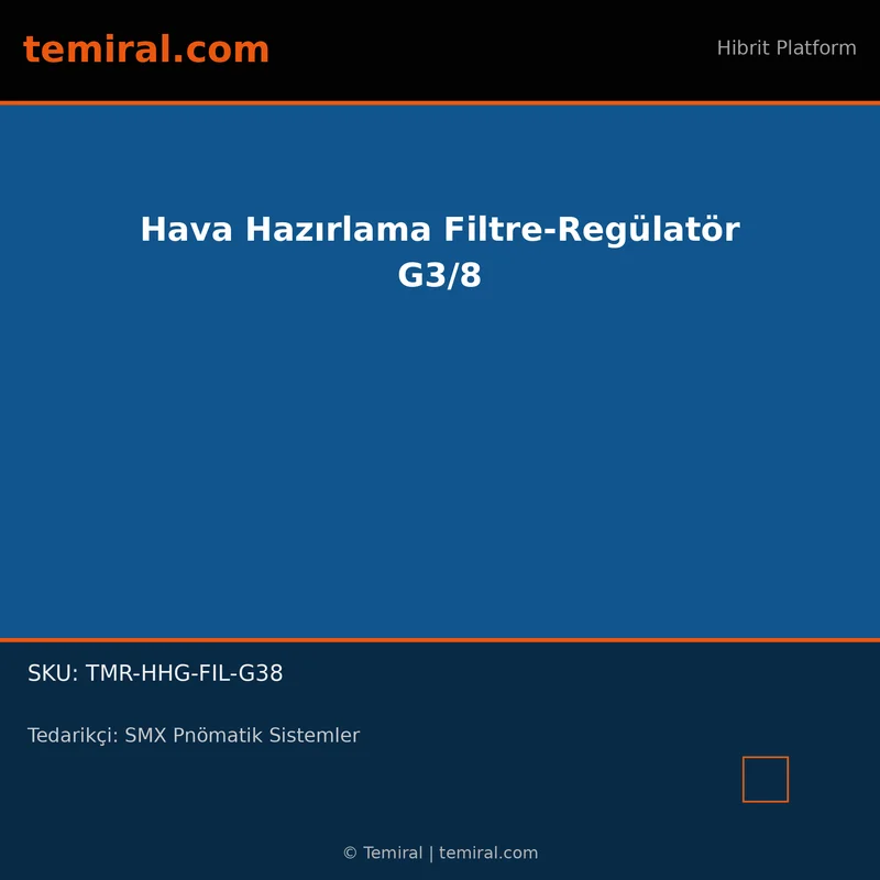 Hava Hazırlama Filtre-Regülatör G3/8