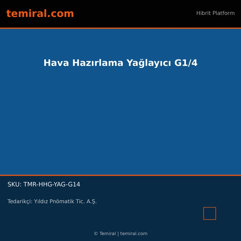 Hava Hazırlama Yağlayıcı G1/4