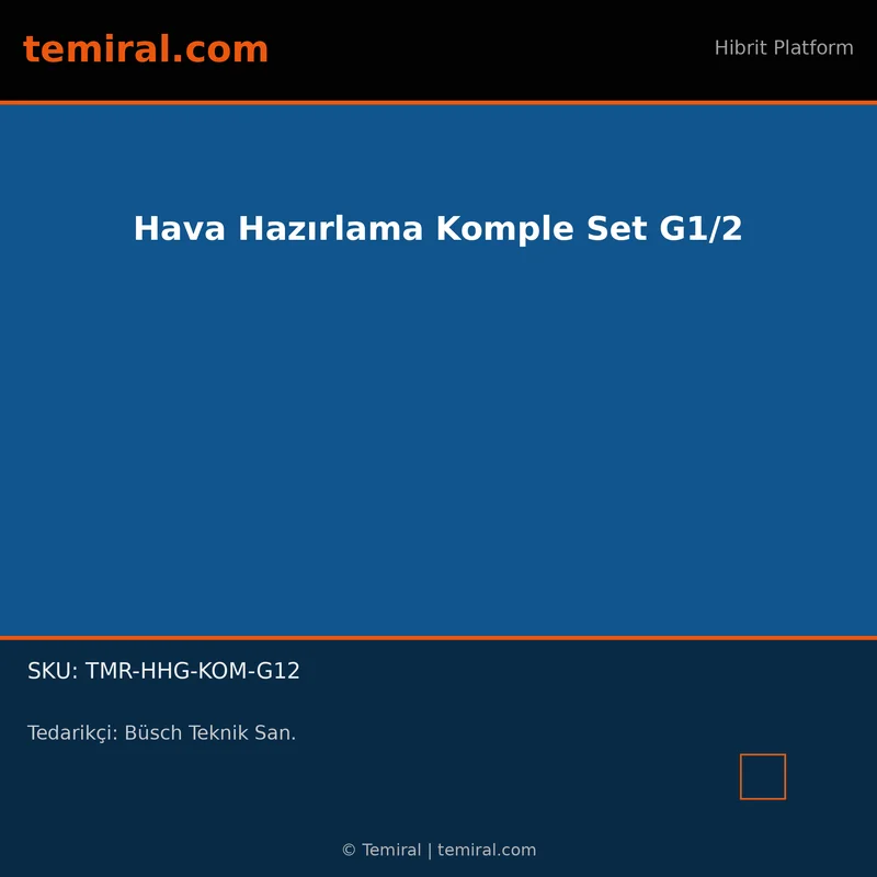 Hava Hazırlama Komple Set G1/2