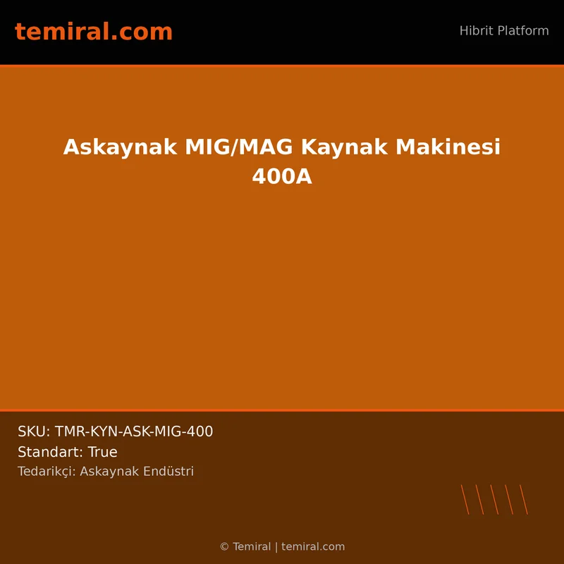 Askaynak MIG/MAG Kaynak Makinesi 400A
