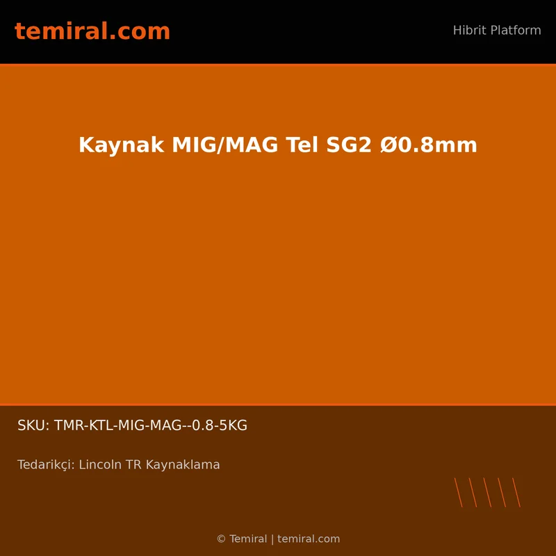 Kaynak MIG/MAG Tel SG2 Ø0.8mm