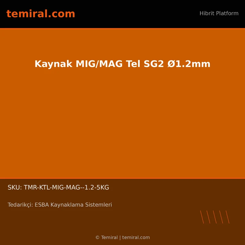 Kaynak MIG/MAG Tel SG2 Ø1.2mm