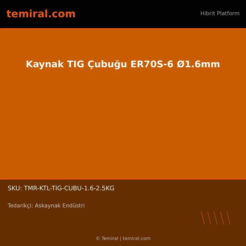 Kaynak TIG Çubuğu ER70S-6 Ø1.6mm