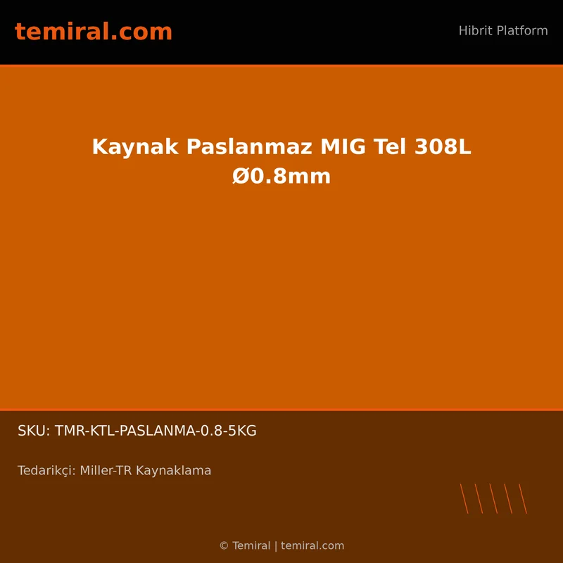 Kaynak Paslanmaz MIG Tel 308L Ø0.8mm