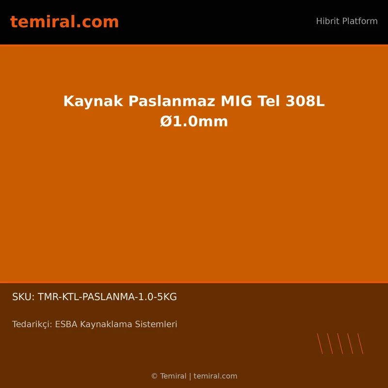 Kaynak Paslanmaz MIG Tel 308L Ø1.0mm
