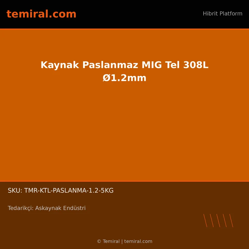 Kaynak Paslanmaz MIG Tel 308L Ø1.2mm