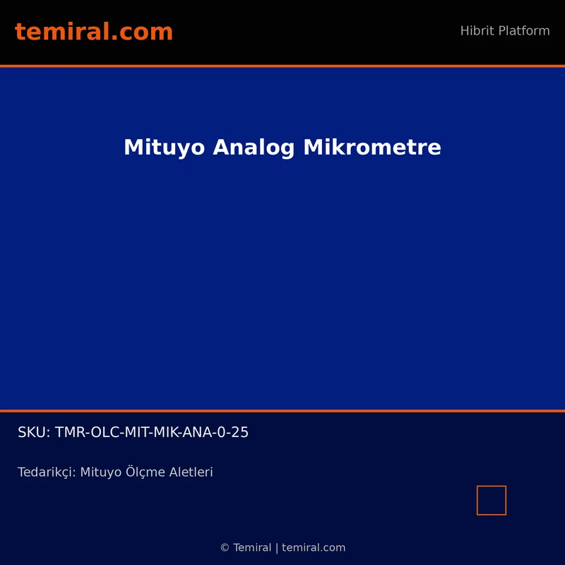 Mituyo Analog Mikrometre