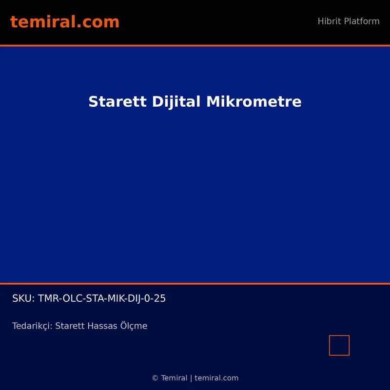 Starett Dijital Mikrometre