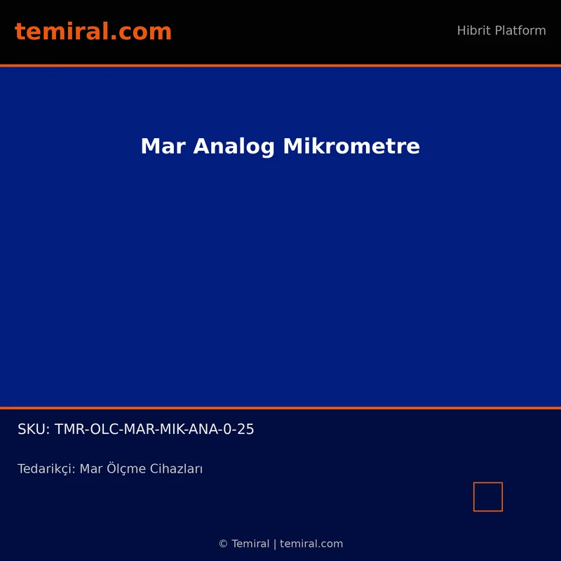Mar Analog Mikrometre