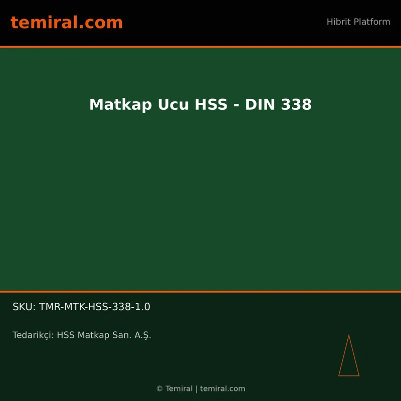 Matkap Ucu HSS - DIN 338