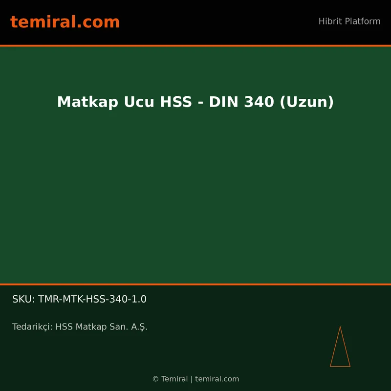 Matkap Ucu HSS - DIN 340 (Uzun)