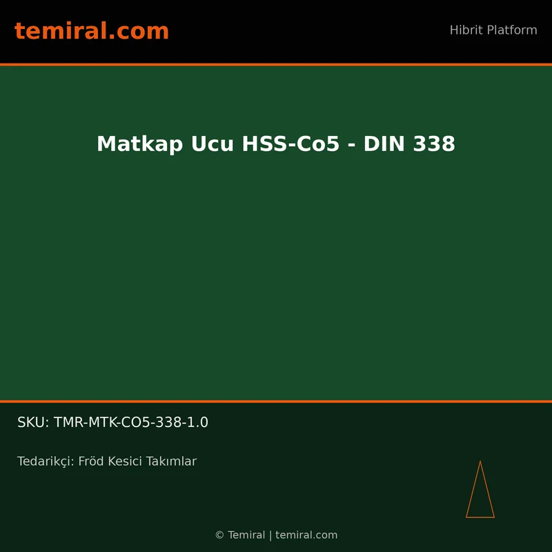 Matkap Ucu HSS-Co5 - DIN 338
