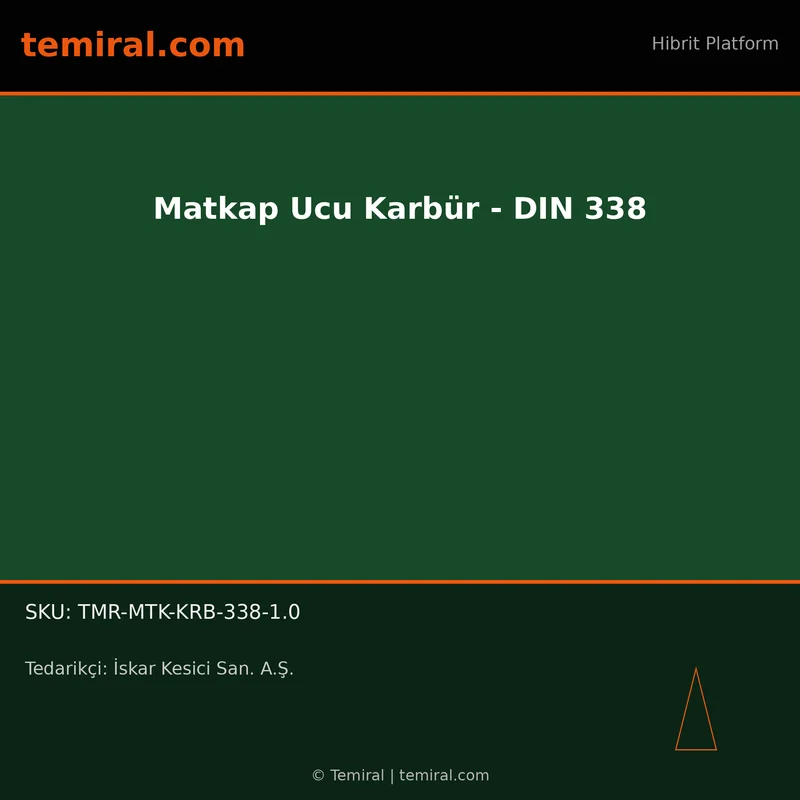 Matkap Ucu Karbür - DIN 338