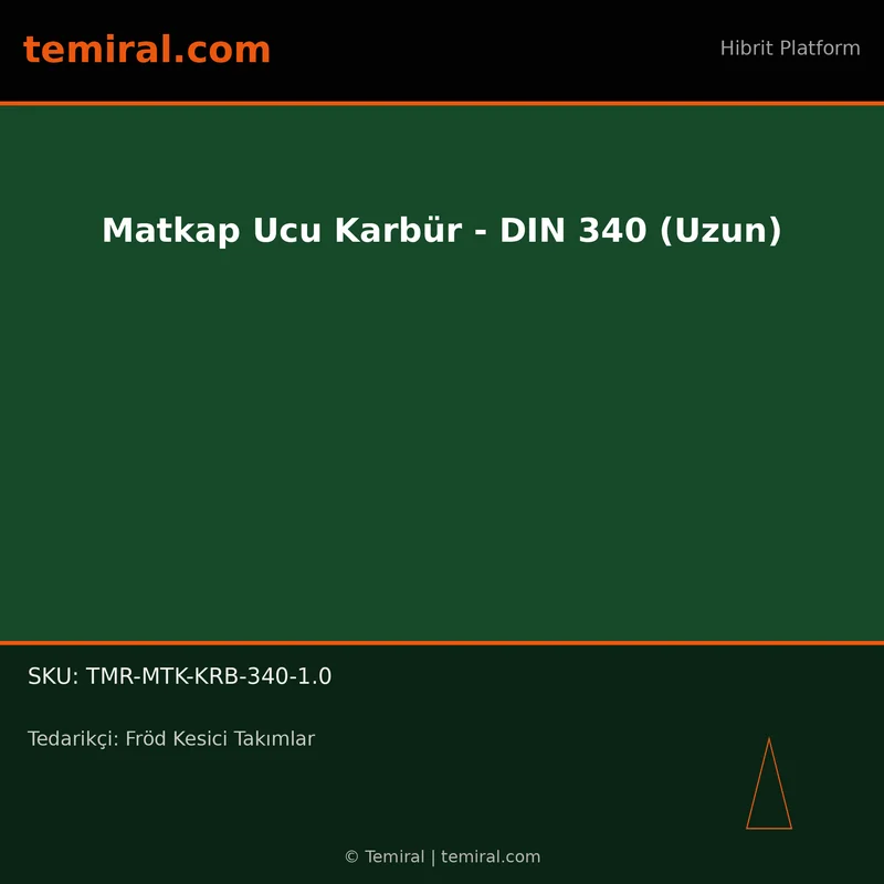 Matkap Ucu Karbür - DIN 340 (Uzun)