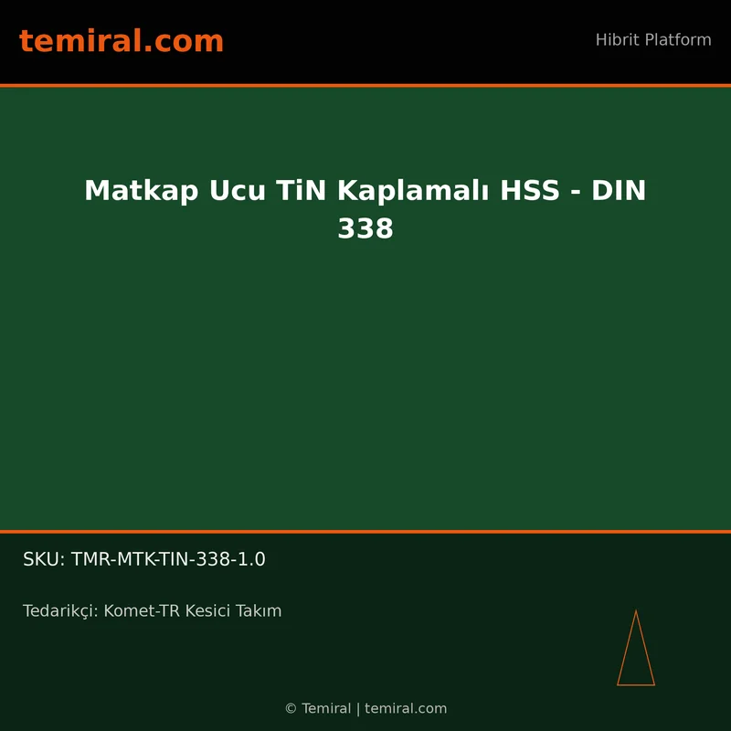 Matkap Ucu TiN Kaplamalı HSS - DIN 338