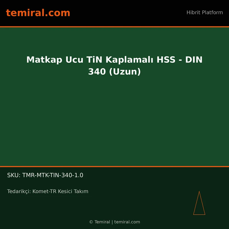 Matkap Ucu TiN Kaplamalı HSS - DIN 340 (Uzun)
