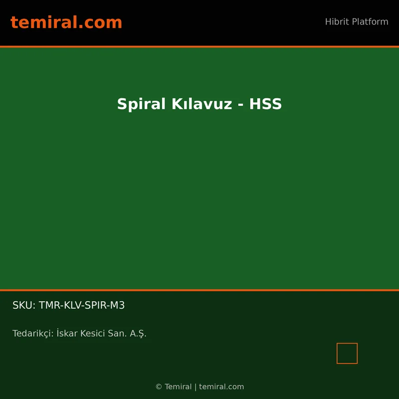 Spiral Kılavuz - HSS