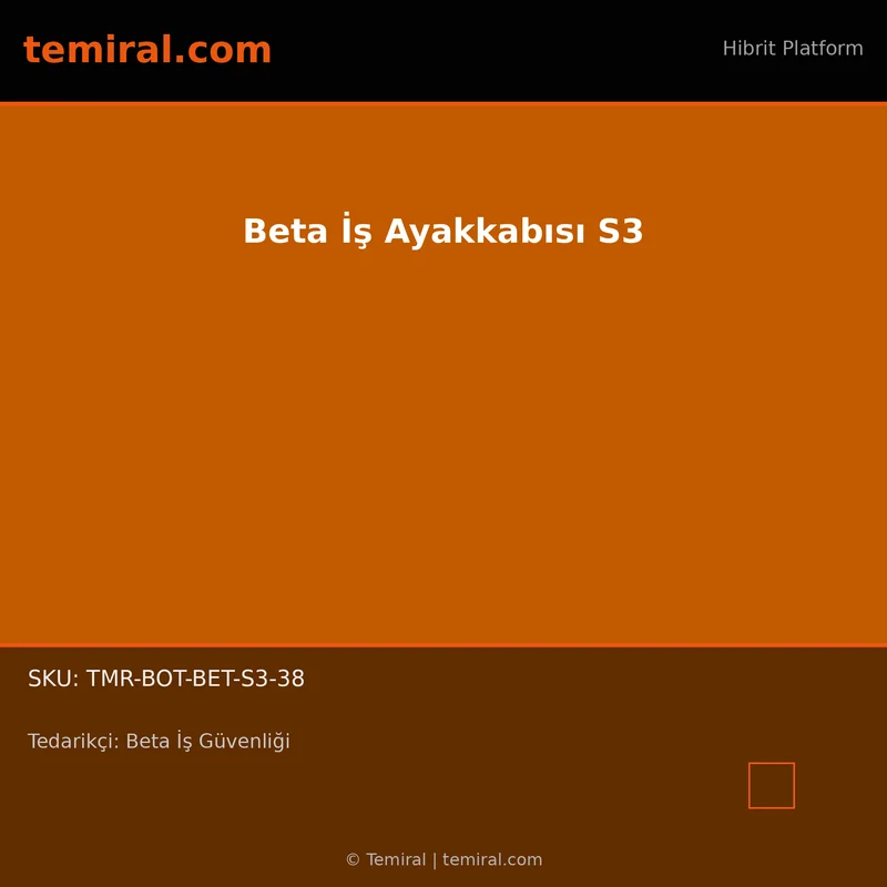 Beta İş Ayakkabısı S3