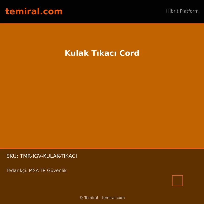 Kulak Tıkacı Cord