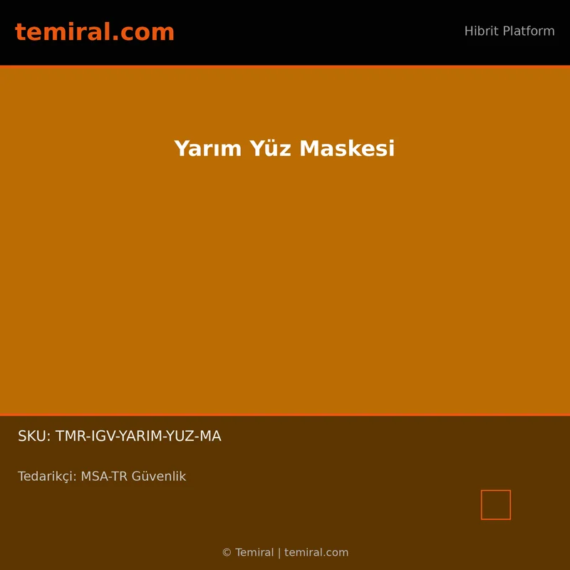 Yarım Yüz Maskesi