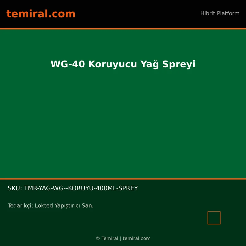 WG-40 Koruyucu Yağ Spreyi