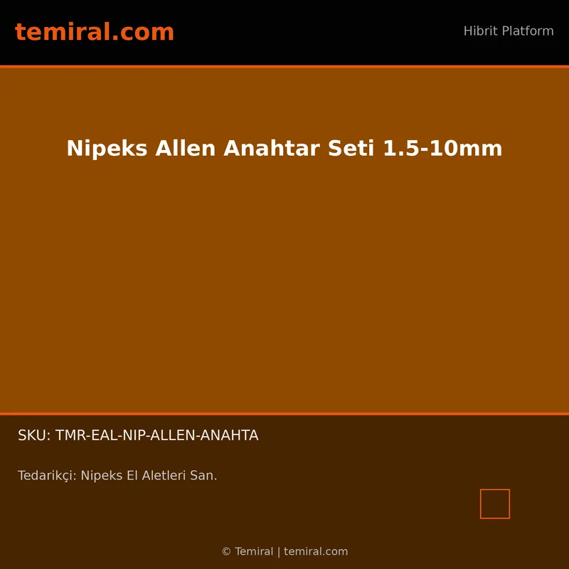 Nipeks Allen Anahtar Seti 1.5-10mm