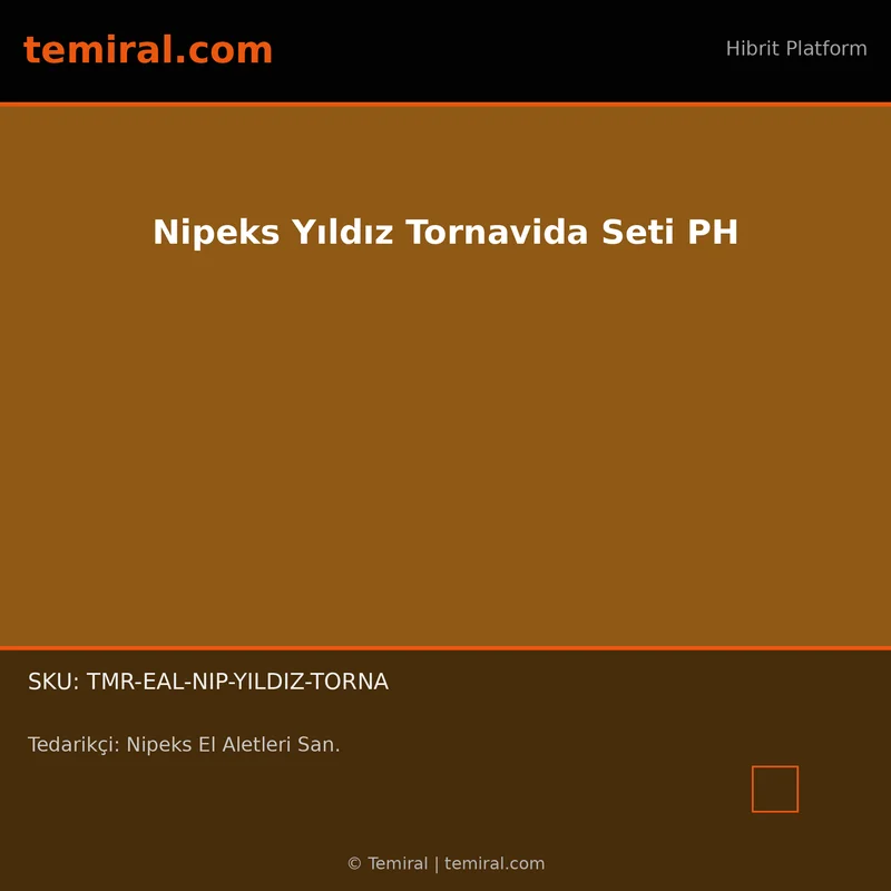 Nipeks Yıldız Tornavida Seti PH