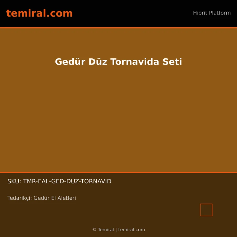 Gedür Düz Tornavida Seti