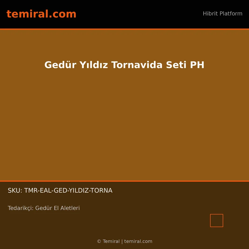 Gedür Yıldız Tornavida Seti PH
