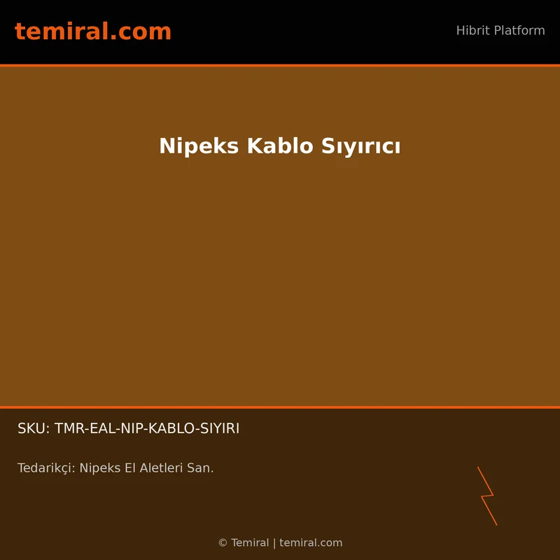 Nipeks Kablo Sıyırıcı