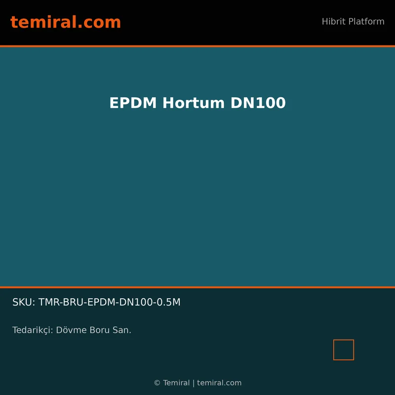 EPDM Hortum DN100