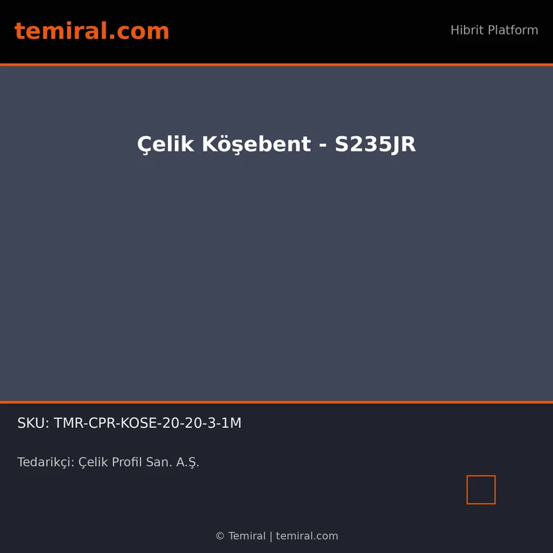 Çelik Köşebent - S235JR