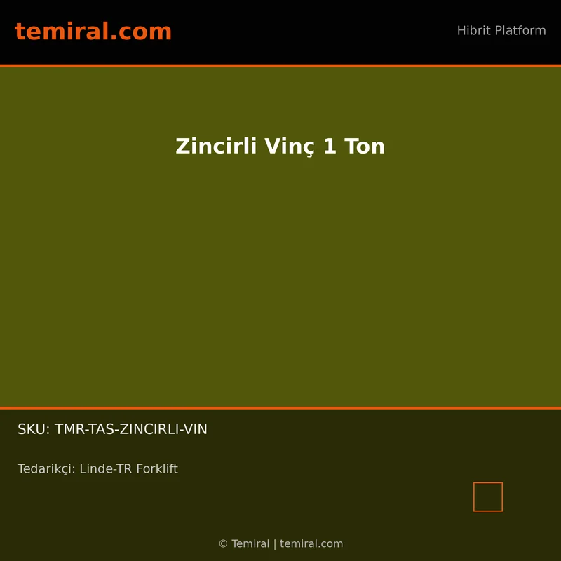 Zincirli Vinç 1 Ton
