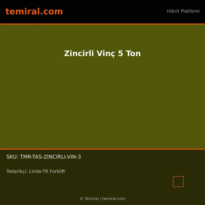 Zincirli Vinç 5 Ton