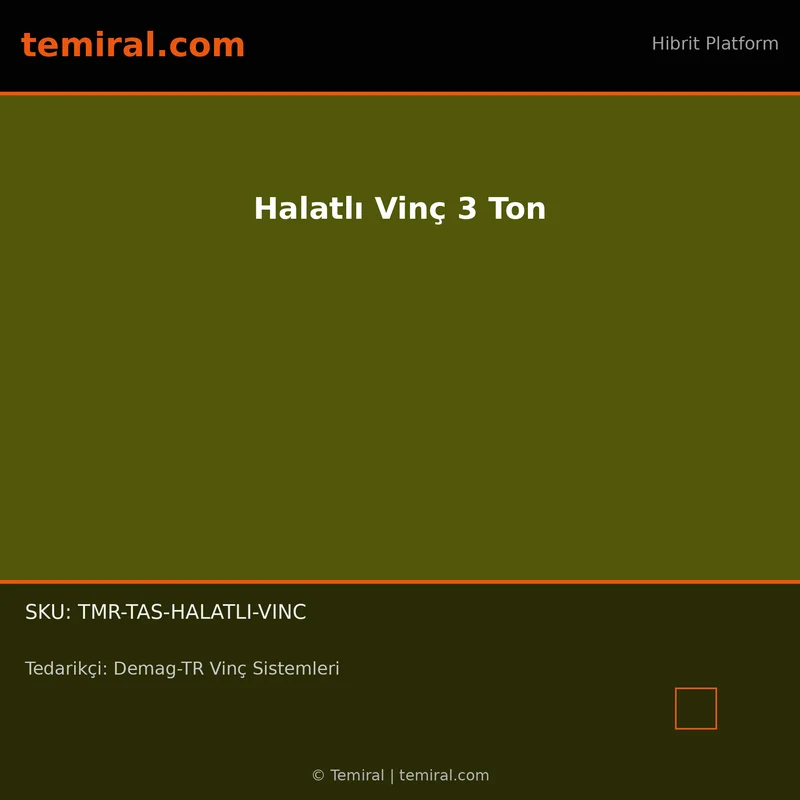 Halatlı Vinç 3 Ton