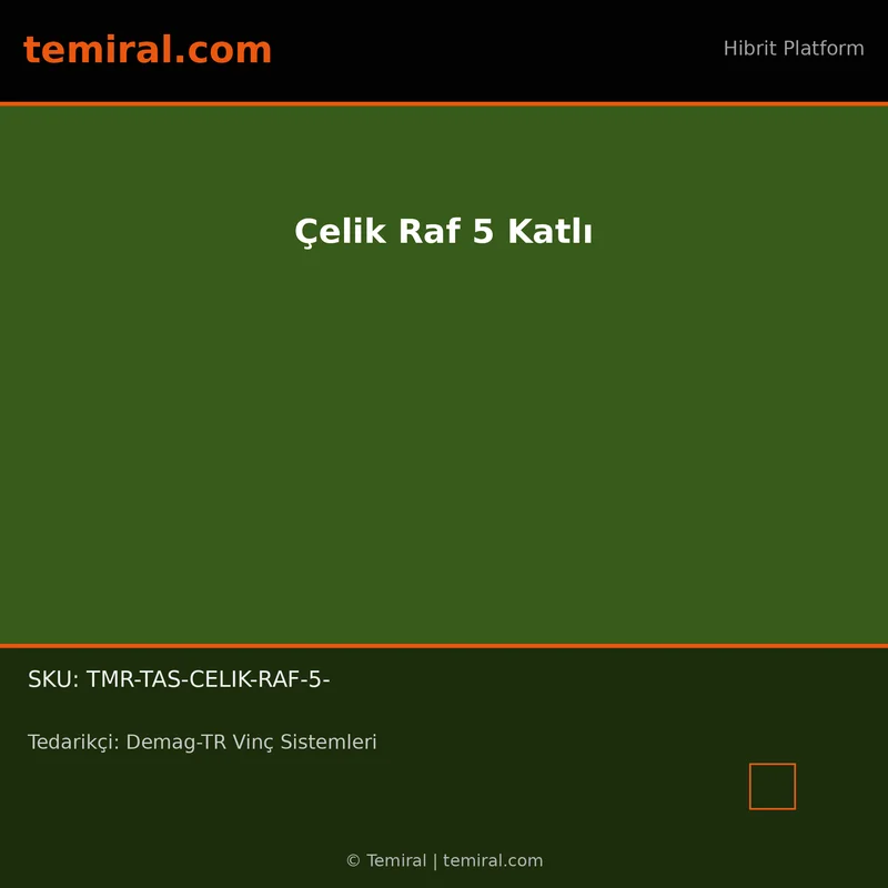 Çelik Raf 5 Katlı