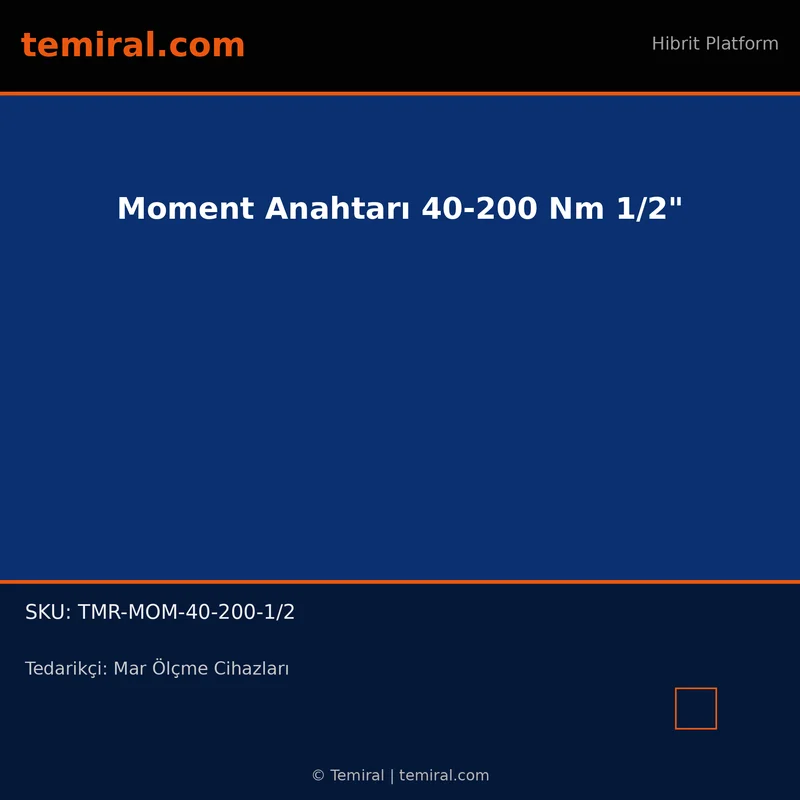 Moment Anahtarı 40-200 Nm 1/2"